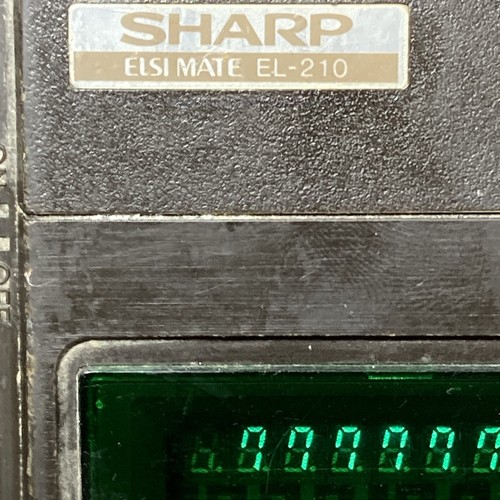 Vintage anni '80 SHARP EL-210 CALCOLATRICE ELETTRONICA DISPLAY LED - Foto 2 di 8