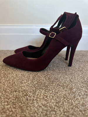 Escarpins Rouges En Cuir M&S Avec Technologie Insolia - Taille EU 39 / UK 5.5 - Occasion