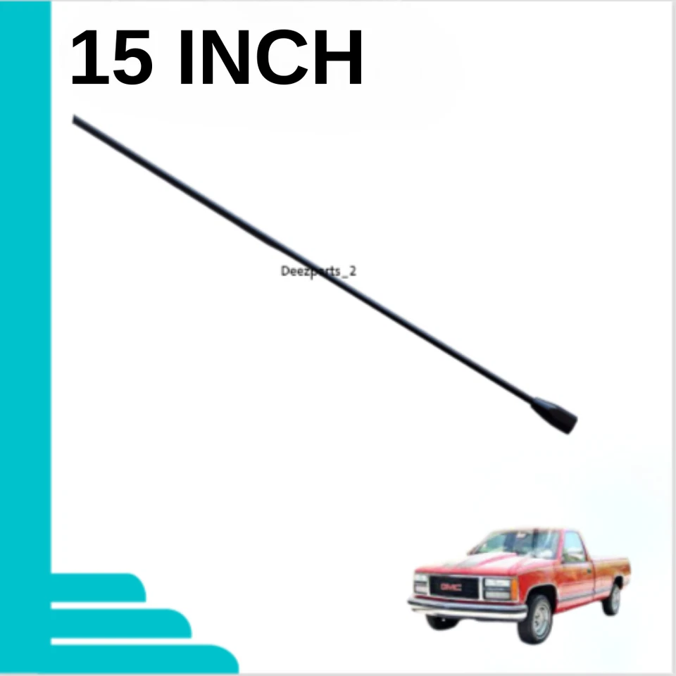 15" Antenna Black for GMC C1500 C2500 C3500 Pickup 1988-2000 Female - Image 3 of 4