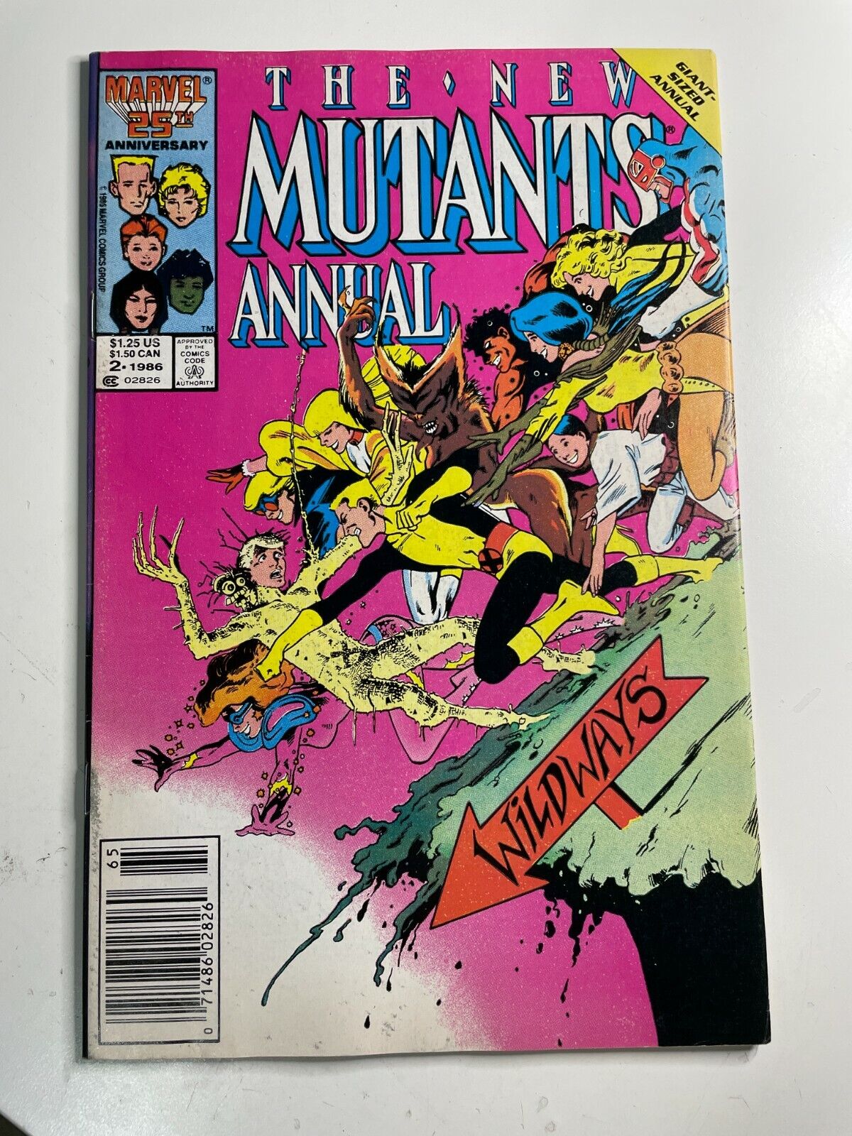 Vintage Marvel Comics The New Mutants Annual #2 Comic Book