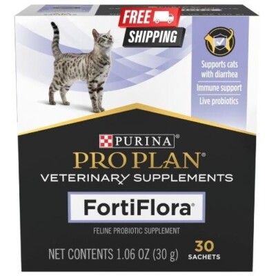 Purina FortiFlora 30 Sachets For Cats Probiotic Pro Plan Veterinary Supplement