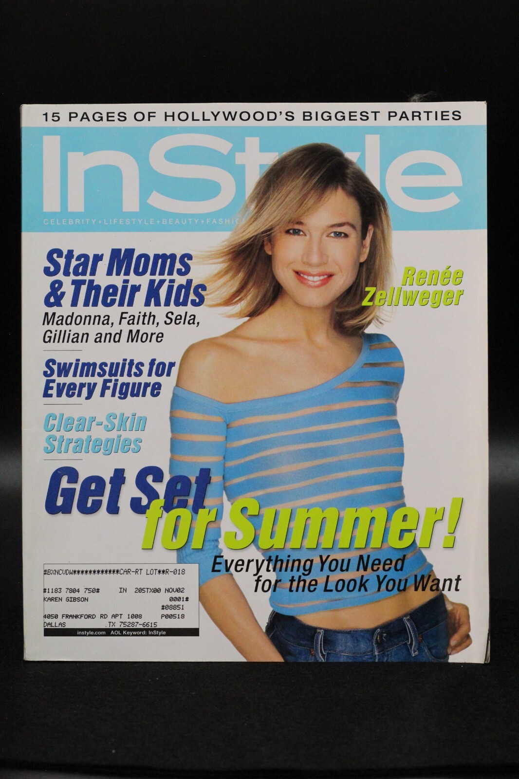 InStyle May 2001 Renee Zellwegar Cover Star Moms Madonna Ed Burns In Style VF