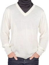 Crazy Cousin White V-Neck Sweater with Black Dickey Halloween Costume Cosplay