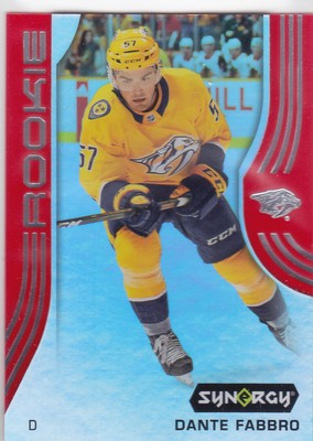 19/20 SYNERGY..DANTE FABBRO..RED..ROOKIE..CARD # 78..PREDATORS..COMBINED SHIP