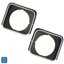 1975-1978 Nova Chevy Ii Ss Rally Black Painted Headlamp Bezel Reproduction Pair 1975-1978 Nova Chevy Ii Ss Rally Black Painted Headlamp Bezel Reproduction Pair