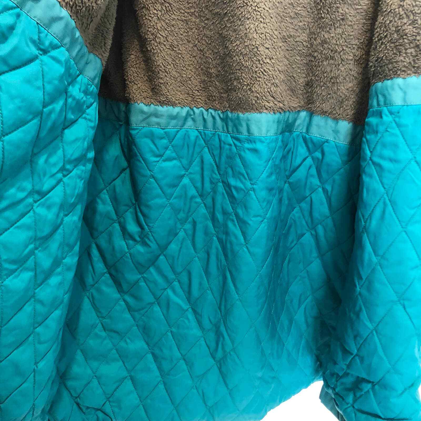 L.L. Bean Teal Fleece Lined Hooded Double Zip Winter Coat Women's