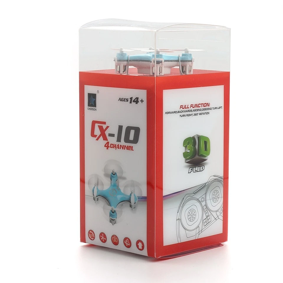 Cheerson 2.4G 4CH 6-Axis Blue RC Drone Quadcopter LED Gyro Toy Aircraft w/Remote - Image 2 of 4