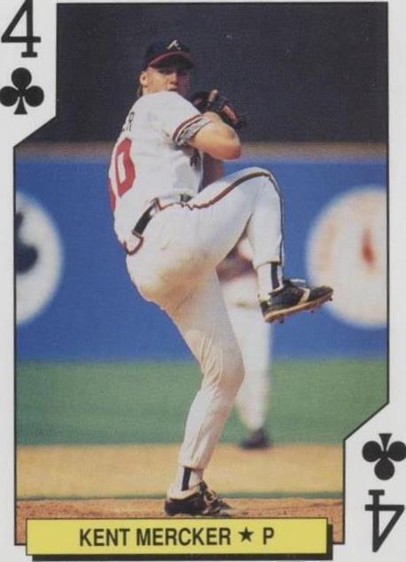1992 U.S. Playing Card Atlanta Braves - Kent Mercker #4C for sale ...