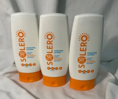 3 x SOLERO Moisturising Triple Protection Sun Lotion SPF50+ 200 ml