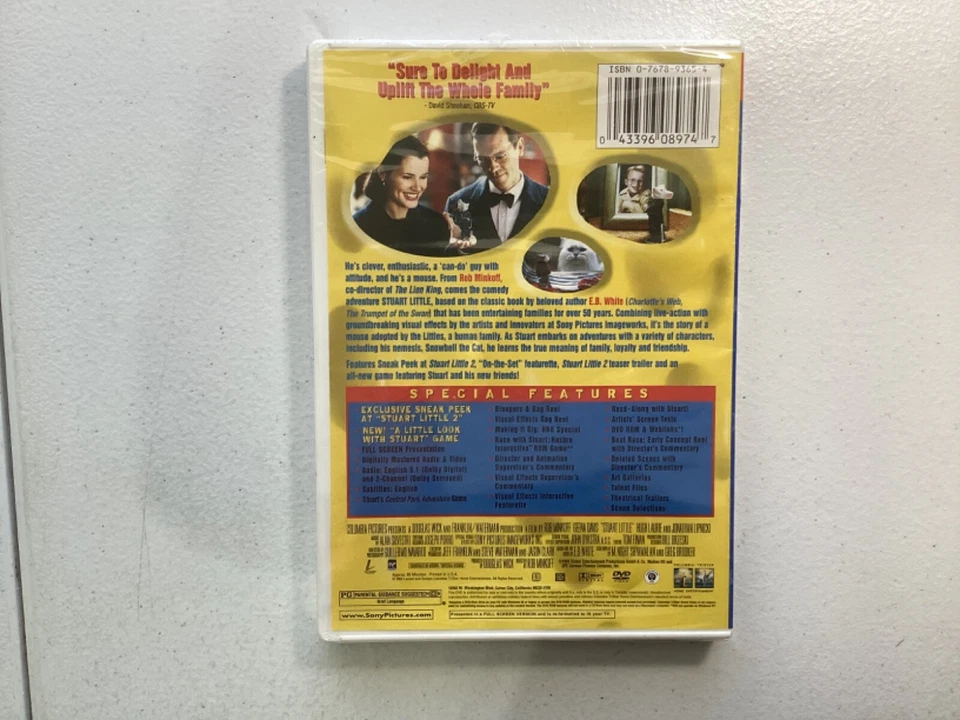 Stuart Little DVD 2002 PG Deluxe Edition Sealed Geena Davis Hugh Laurie Foto 2 de 2