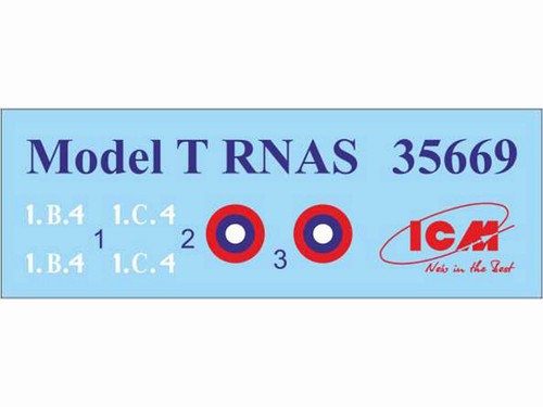 ICM 35670 Scala Model Kit 1:35 Model T RNAS Auto Corazzata WWI British Tank Crew - Foto 2 di 14