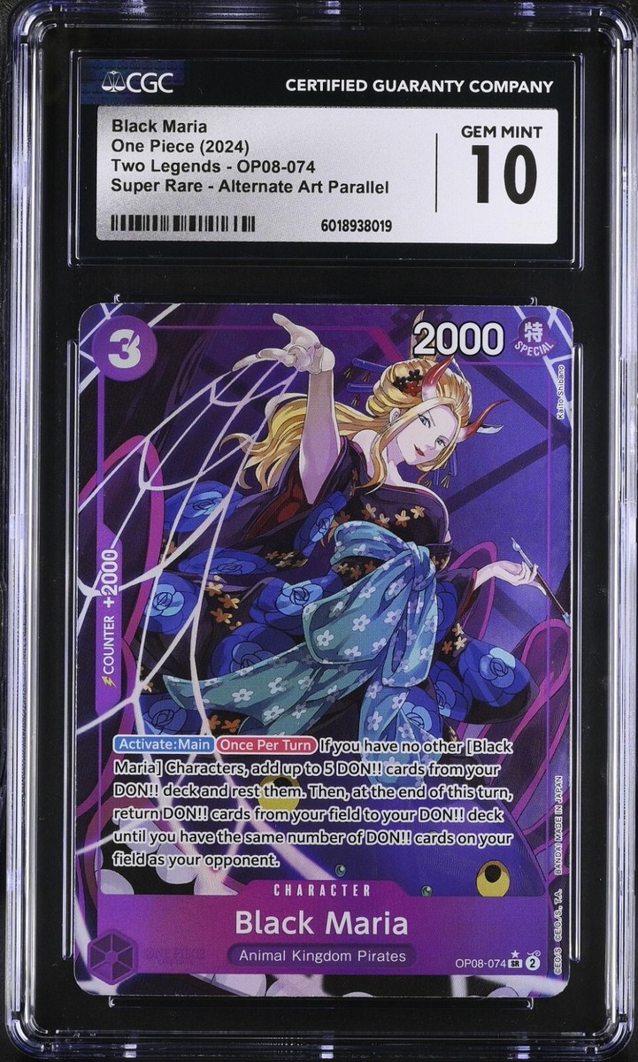One Piece Black Maria OP08-074 Parallel Alt Art CGC 10