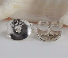 200 PCS  S925 Sterling Silver PushBack Earring Replacement Butterfly Backing