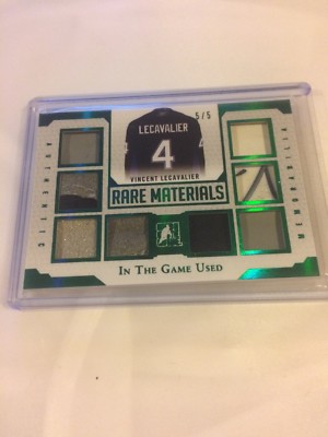 2018 ITG Used VINCENT LECAVALIER Rare Materials Emerald #RM-32 5/5