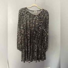 Show me your Mumu women's snake print long sleeved dress M