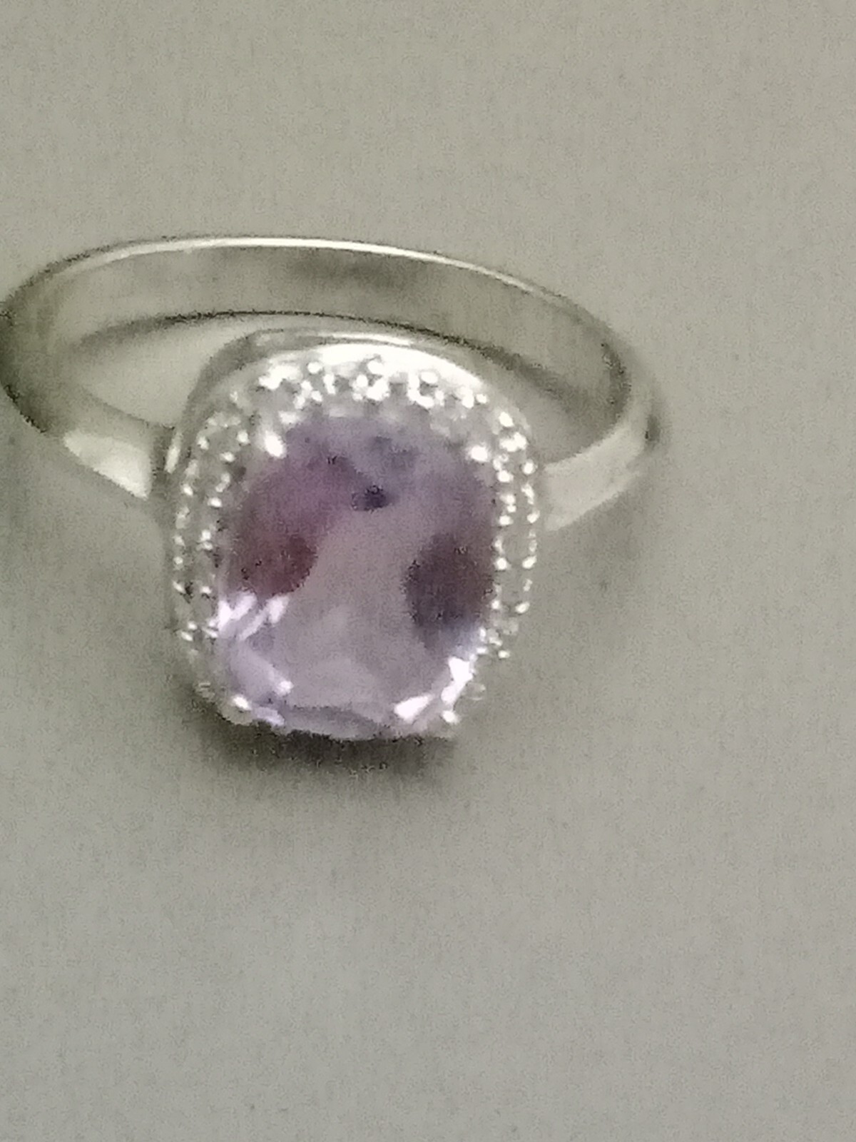 925 Sterling Silver Alexandrite And Diamond Ring. Size 7 Registered