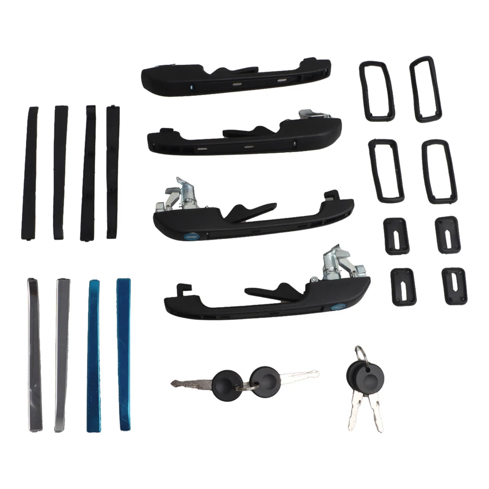 4Pcs Front Rear Left Right Exterior Outer Door Handles For VW Golf Jetta Rabbit Foto 3 de 4