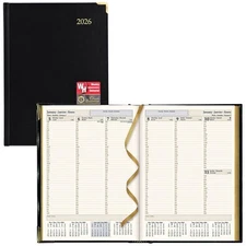 2026 Brownline CBE512 Executive Weekly Planner, Hardcover, 10-3/4 x 7-3/4"