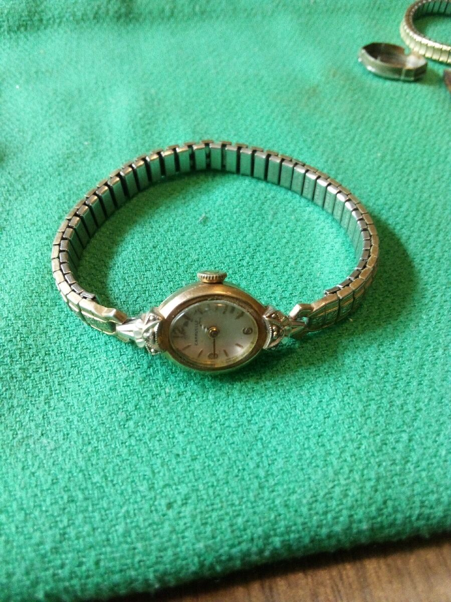 Caravelle M9 17j 10k RGP Diamond 5AW Ladies Watch Goldtone Caravelle M9 17j 10k RGP Diamond 5AW Ladies Watch Goldtone