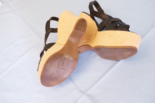 L'autre Chose sandali zeppa platform Corset Heels pelle tg 37,5 tacco 14 - Foto 12 di 24