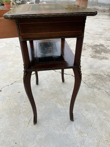 Tavolino Intarsiato Epoca Napoleone III - Foto 8 di 10