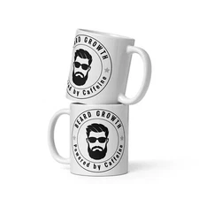 Funny Beard Mug, Perfect Bearded Men Gift, Quirky Cup for Beard Lovers