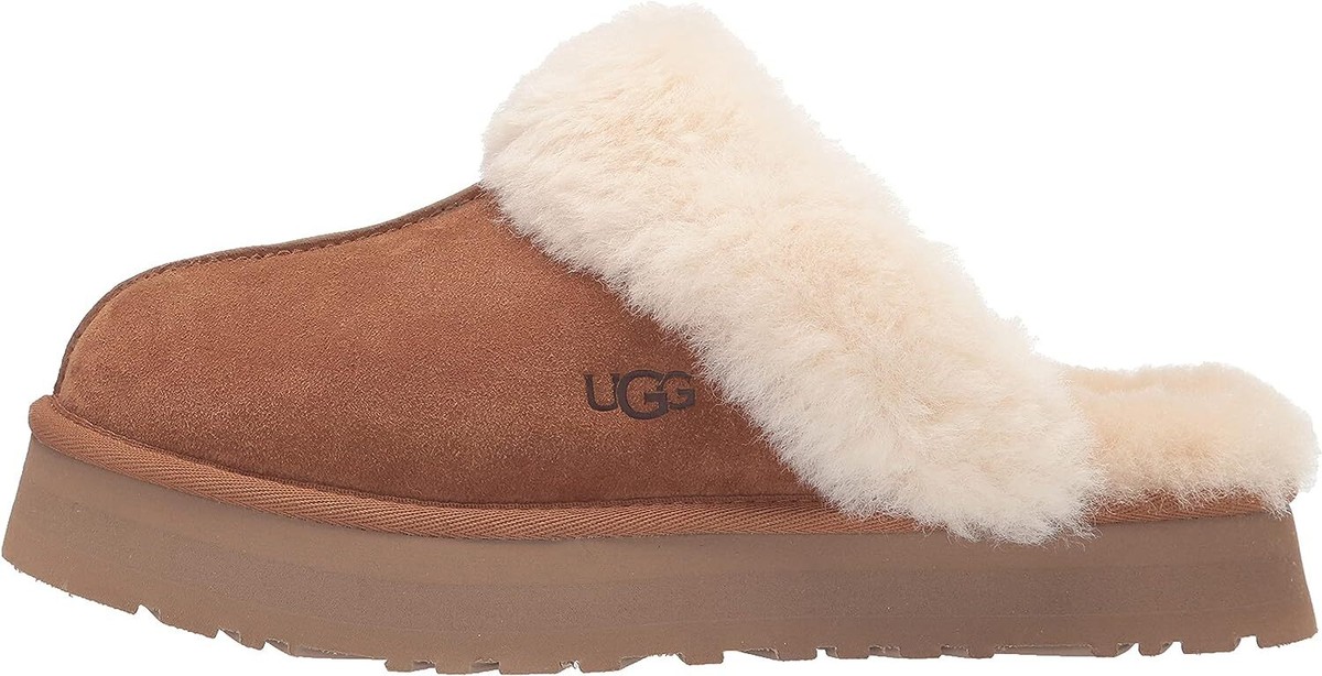 UGG DISQUETTE Slippers Chestnut New | eBay