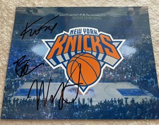 New York Knicks Logo Signed 8x10 Photo Tom Thibodeau Kevin Knox NY NBA