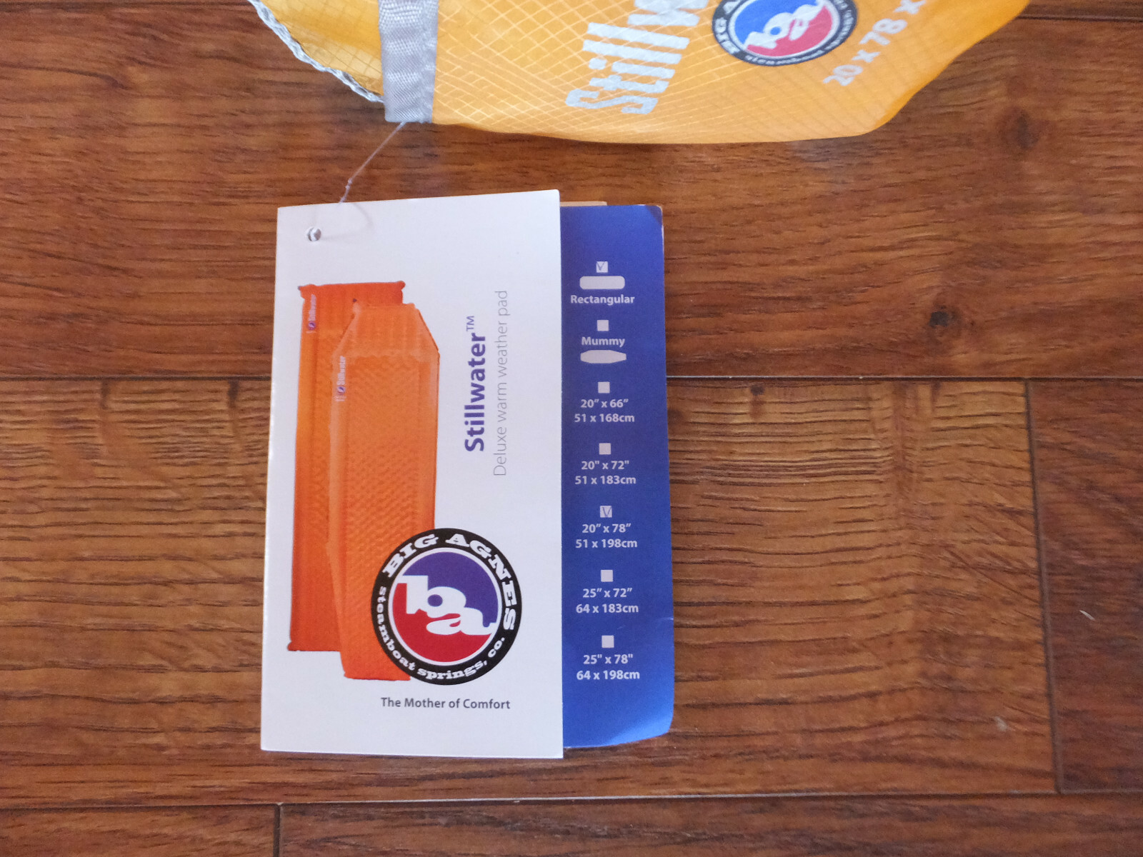 Big Agnes Stillwater Sleeping Pad Long Ultralight 1 lb 12 oz NEW