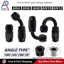 AN4 AN6 AN8 AN10 AN12 Swivel Hose End Fitting Adapter For Oil/Fuel/Gas Hose Line
