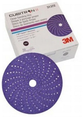 3M 31372 6'' Cubitron II Clean Sanding Hookit 120+ Grade Abrasive Disc