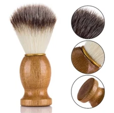 Men’s Beard & Mustache Brush – Nylon & Boar Bristles Wet Shaving Grooming Tool
