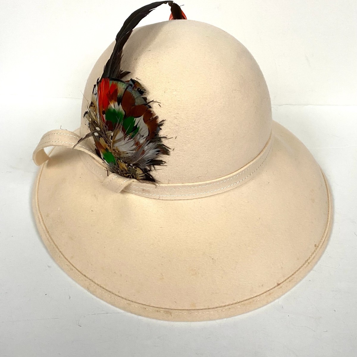 Vintage Adolfo II Red Wool Felt Hat Bollman Excello Made in USA Mid-Century Vintage Adolfo II Excello Bollman Fedora Derby Hat Wool Felt  main image 4