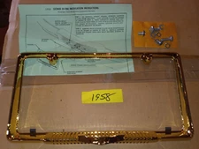 NORS 1958  BEL AIR IMPALA BISCAYNE FRONT/ REAR GOLD LICENSE FRAME 987716 (1957?)