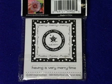 NEW see d's inque boutique having a very Merry time unmounted  Rubber Stamp