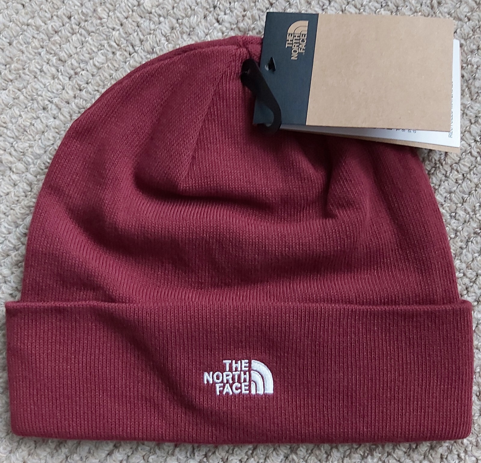 Genuine THE NORTH FACE Cordovan BEANIE Toque Hat Skull Adult UNISEX NFbox4