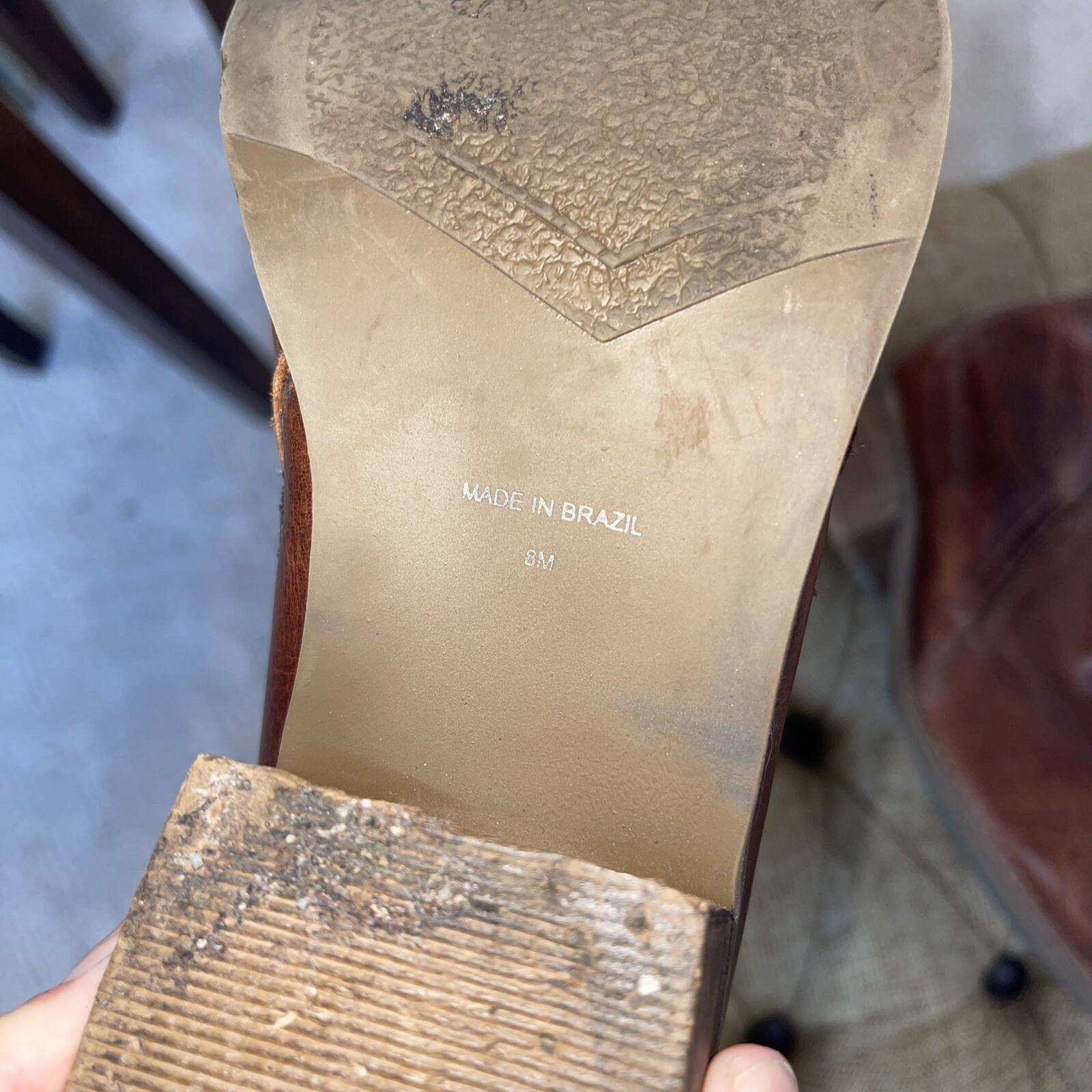 Matisse Brown Leather Booties Sz 8 Boots Distressed Yellowstone Boho Brazil Prep