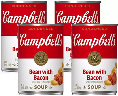 Campbell's Condensed Bean With Bacon Soup, Natural Smoke Flavoring Added, 11.25.