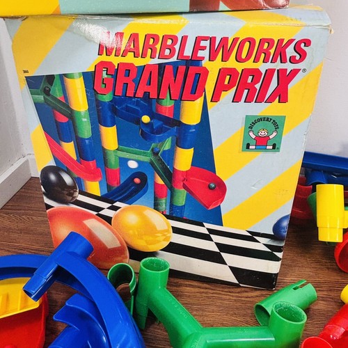Vintage Marbleworks & Grand Prix Marble Building Sets by Discovery Toys Run Sets - Picture 8 of 9