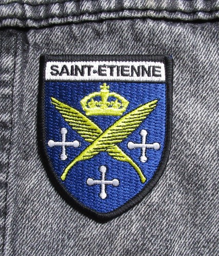 Patch Aufnäher Saint Etienne Stadt Wappen Badge Patch ASSE Thermoaufkleber - Bild 4 von 7