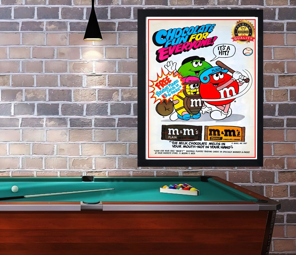 M&M's - Chocolate Fun For Everyone! - 1987 - Rare - Metal Sign 11