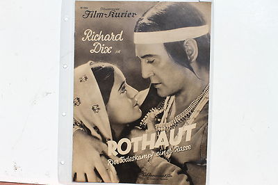 BFK 1302 Filmprogramm ROTHAUT 1929 Redskin mit Richard Dix George Rigas Indianer