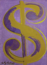 Andy Warhol Signed Pop Art Oil Painting on Canvas - American Modern Art