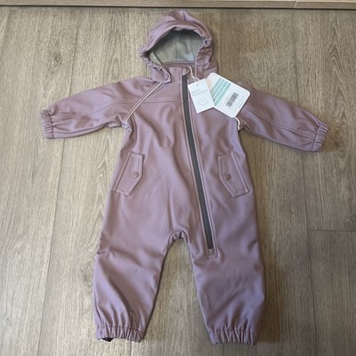 Fillikid Softshelloverall Winddicht Atmungsaktiv 74/80 mit Kaputze NEU Rosé