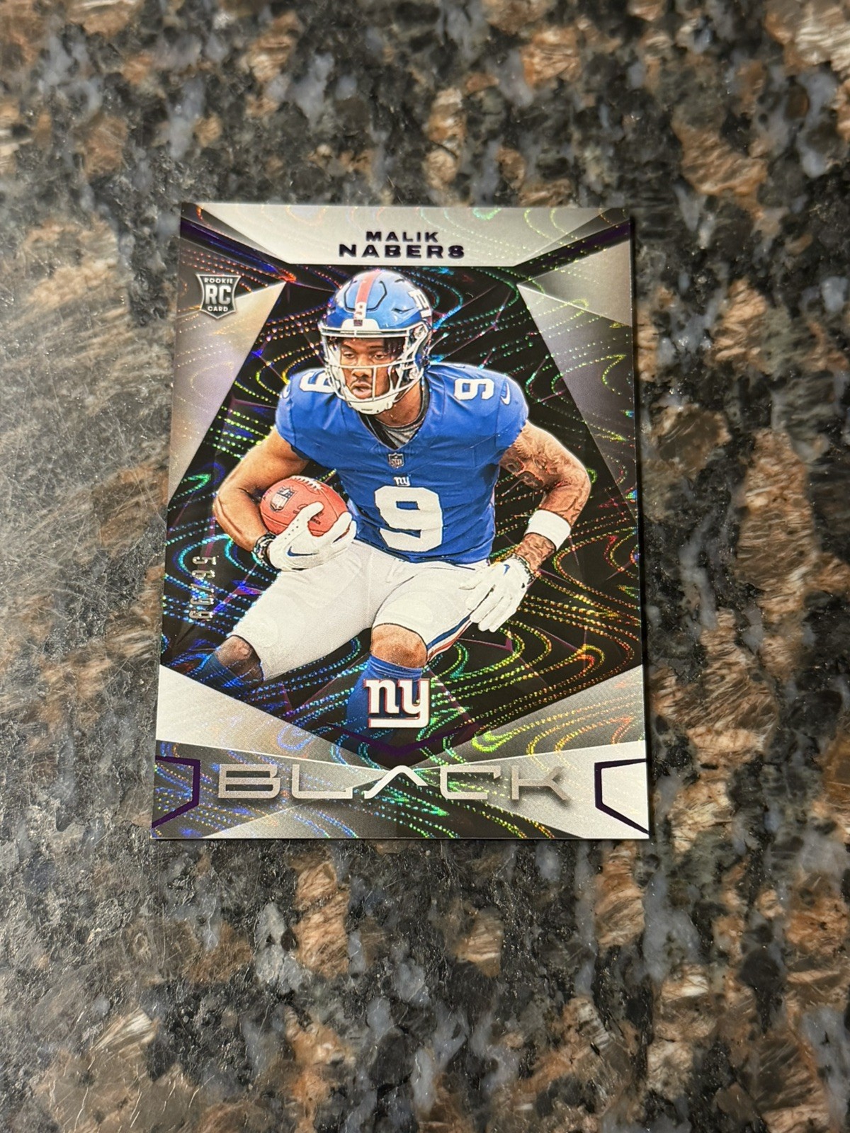 2024 Panini Black Rookie Malik Nabers 170 Royal Parallel /99 RC SSP