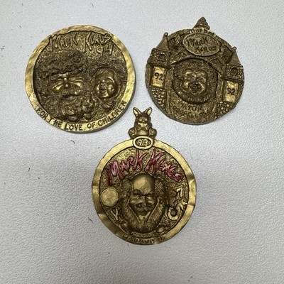 Vintage Mark Klaus Signed Medallion Token Gold Chalkware 1992/1993/1994 Goebel
