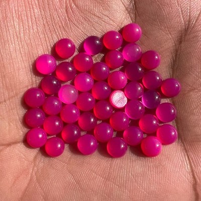 Rani Chalcedony Round 3x3 mm to 20x20 mm Cabochon Loose Gemstone Lot
