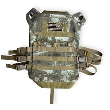 Tactical MOLLE Plate Carrier Vest Digital Camo Airsoft Gear w/ Back Foam Insert