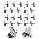20x Smooth Silver Shelf Support Studs Pins for Stylish Display Cabinets
