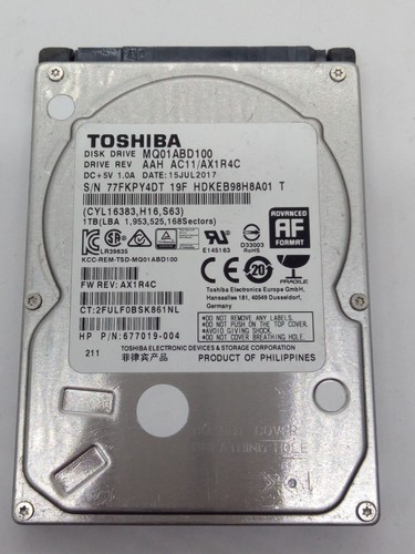 TOSHIBA**MQ01ABD100** 1TB*** SATA HDD Notebook 2,5'' ZOLL#NFP1808